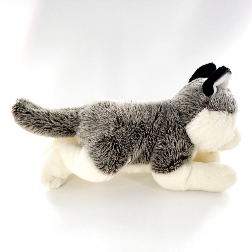 Toys R Us Animal Alley Husky Puppy Dog Plush 14" Blue Eyes Gray & White - Picture 3 of 7